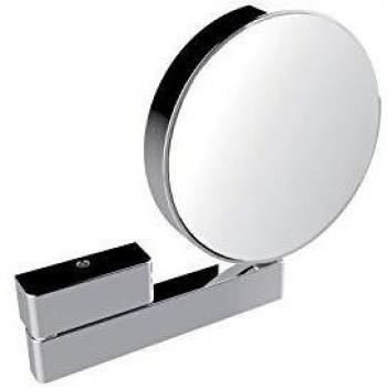 Espejo de Baño Emco 109500117 Redondo con Brazo Articulado, Doble Cara, Aumento 3x y 7x, Acabado Cromado