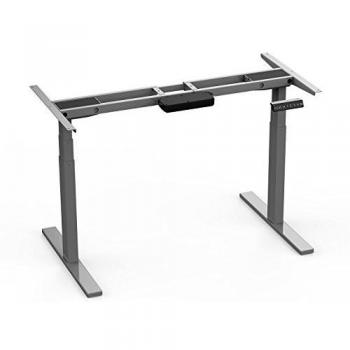 AIMEZO Escritorio eléctrico Marco de Escritorio 3 sección piernas telescópicas de Acero 4 Controlador de Memoria Digital Sit Stand Escritorio Gris