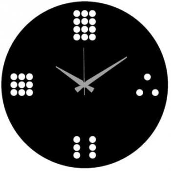 Reloj de Pared Esencial 4, Metal Negro, 40x40 cm - Epikasa