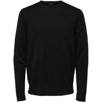 SELECTED HOMME Slhdaniel Crew Neck B Noos suéter, Negro