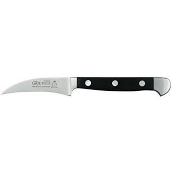 Cuchillo Pelador Güde Alpha 6 cm, Acero Forjado, Mango POM Negro