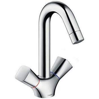 Hansgrohe 71221000 Logis 150 Grifo bimando de lavabo con caño giratorio, Cromo