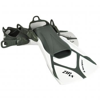 Aqua Sphere Zip VX - Aletas de entrenamiento para natación, color gris, talla Large/Size 10 - 13