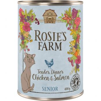 Rosie's Farm Senior 1 x 400 g para gatos - Pollo y salmón