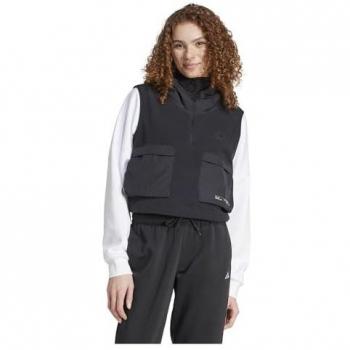 Adidas Women's City Escape Black Sleeveless Fleece Gilet
