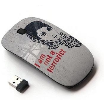 Hypernova J2.4G Ratón móvil portátil inalámbrico Ratones ópticos con receptor USB, 3 botones para po