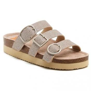 Rocket Dog Women's Astor Glitter Sandals - Gold Textile - Size UK 4