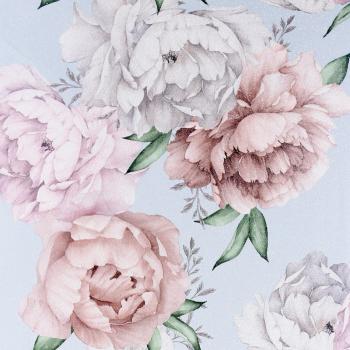 Arthouse Mixed Floral Peonies Mint White and Pink Tones Wallpaper