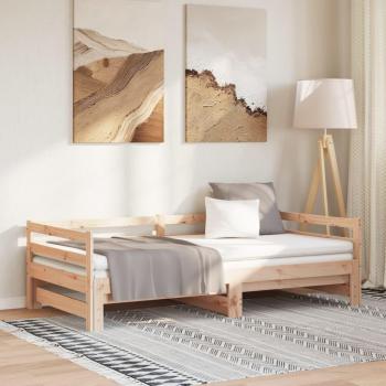 Sofá cama nido de madera maciza de pino 90x200 cm color marrón vidaXL