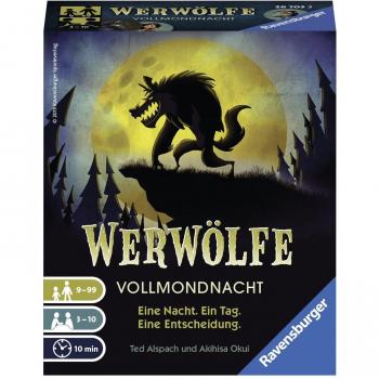 Juego de mesa Werwölfe: Vollmondnacht - Juego de acción para 3-10 jugadores, recomendado a partir de 9 años