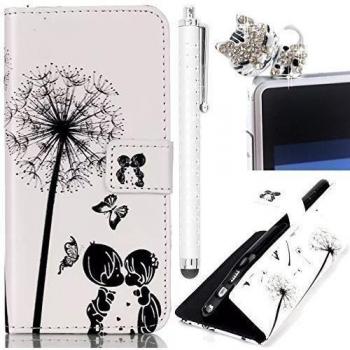Sunroyal® Crystal Diamond Flip Cuero Case Wallet - para Samsung Galaxy Note 5 Caso Premium piel carcasa ultra slim delgada cover de PU silicona estilo del libro - funda en carpeta Diseño caja del gel de Interior Caucho de TPU con stand-función y Ranura