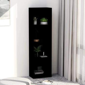Estantería de 4 niveles de aglomerado negro 40x24x142 cm