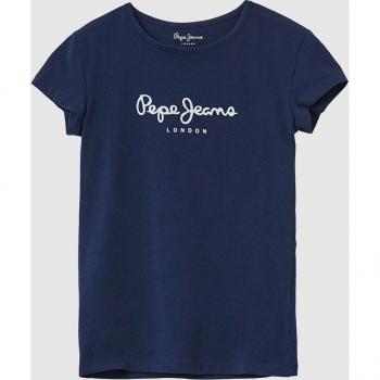 Camiseta Pepe Jeans Hana Glitter Manga Corta Logo Glitter Marino Modelo Pg502924_594