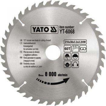 Yato YT-6061 - Sierra circular con carburo 184 x 40 x 30 mm