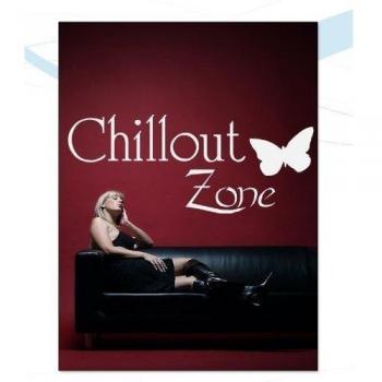 INDIGOS Vinilo Decorativo para Pared W044 Chiloutzone Chiln Relajarse relajación 120x49, Negro, 120x8x49 cm