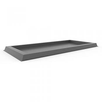 Platillo rectangular de resina gris 108,5x49 cm para maceta modelo Matera