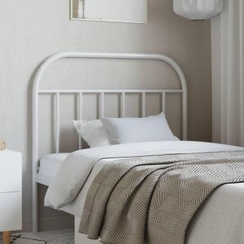 vidaXL Metal Headboard White 100 cm