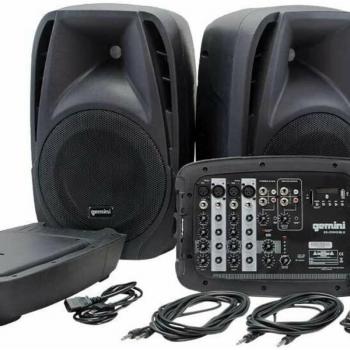 Gemini Sound ES-210MXBLU Professional Audio PA System
