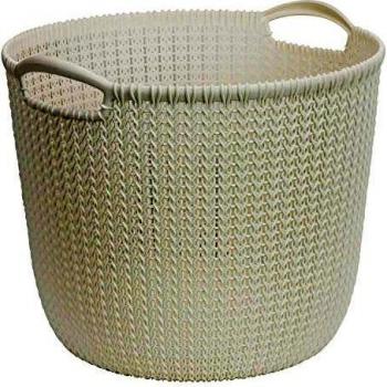 Cesto para ropa Curver Knit 30 L Rectangular Plástico Beige