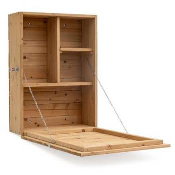 Mueble Bar de Pared Gardiun Cheers 52x22x77,5 cm con Mesa Convertible y Armario de Madera con Baldas