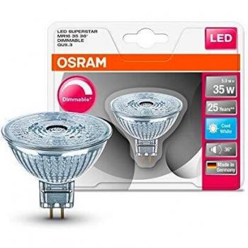 Osram Superstar Mr16 Bombilla LED, GU5.3, 5 watts, Blanco, 1 Unidad
