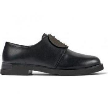 CAMPER Twins Women's Lace-up Shoes in Black/Grey Smooth Leather - Size 37