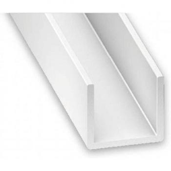 Perfil en 'U' PVC Blanco 18x10x1m-2.0m