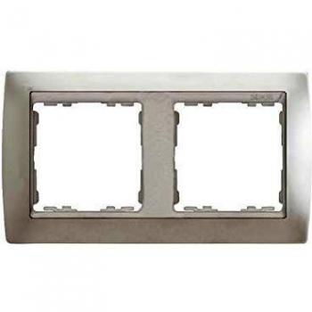Simon - 82924-33 marco 2 elem s-82 metal noble aluminio mate Ref. 6558239160