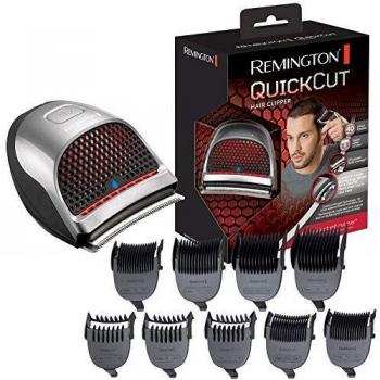 Remington Máquina de Cortar Pelo QuickCut, Cortapelos con Cable e Inalámbrico, Cuchilla Ancha para Mayor Cobertura, Tecnología CurveCut, 9 Peines, 40 min Autonomía, Diseño Ergonómico - HC4250