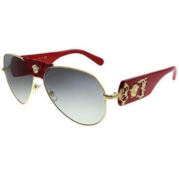 Versace Men's Sonnenbrille VE2150Q-100211-62 Sunglasses, Gold, 62