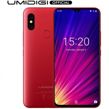 UMIDIGI F1 Smartphone Libres Android 9.0 Teléfono Inteligente Dual SIM 6.3 FHD + 128GB ROM 4GB RAM Helio P60 5150mAh Batería 18W Carga rápida Teléfono móvil con NFC 16MP + 8MP Cámara [Rojo]