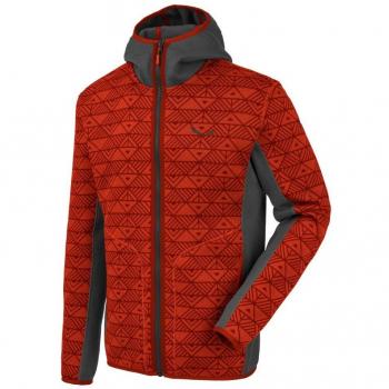 Salewa Puez Printed Pl M Fz Hdy - Sudadera para hombre, color marrón, talla 48/M