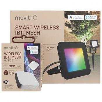Pack Jardín: Foco Proyector LED + Hub Bluetooth Mesh