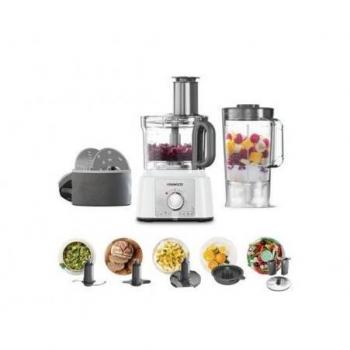 Kenwood MultiPro Express FDP65.640WH Procesador de Alimentos, 1000W, Capacidad de 3L, Color Blanco/Inox
