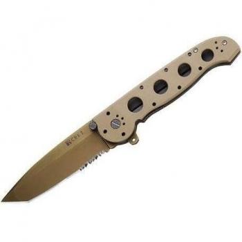 COLUMBIA RIVER KNIFE & TOOL Taschenmesser M16-D Carson Desert Tactical Folder - Navaja de Bolsillo, Color marrón