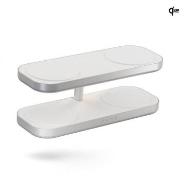 Cargador Inalámbrico ZENS Quattro Pro 4, MagSafe y Qi2 de 15W para iPhone/AirPods, con Adaptador de Corriente de 65W y Cable Integrado de 1