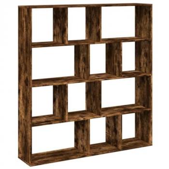 Estantería de madera de ingeniería roble ahumado 132x29x141,5 cm