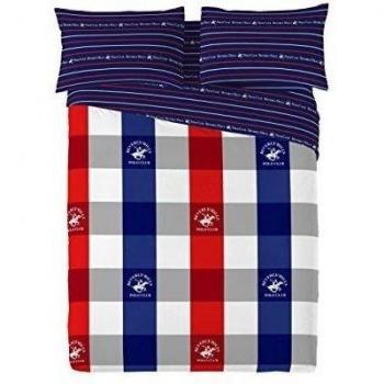 BEVERLY HILLS POLO CLUB Juego De Funda Nórdica Boston Blanco/Rojo/Gris Cama 135