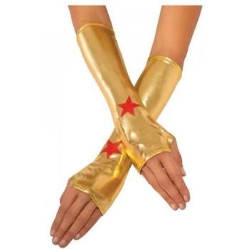 Guantelete de Mujer Maravilla - Accesorio de disfraz, color oro/rojo, talla única