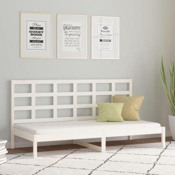 Sofá cama Día y Noche de madera maciza de pino blanco 90x200 cm sin colchón