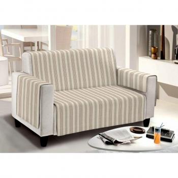 Funda de Sofá 2 Plazas Antideslizante Tostado 140x140 cm