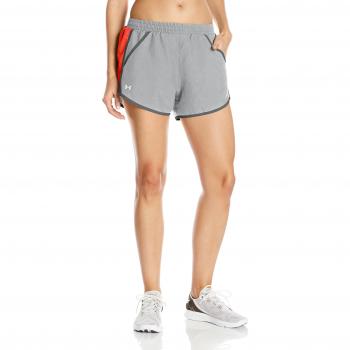 Under Armour Fly By Pantalón Corto, Mujer, Gris, L