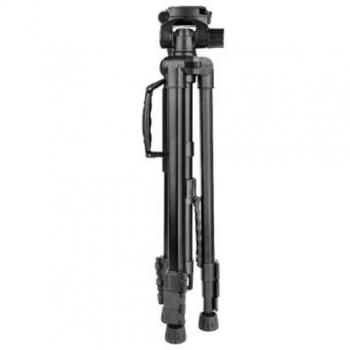 Trípode Levenhuk Level PLUS VT10 - Trípode de aluminio, altura ajustable, cabezal de 3 vías, nivel burbuja incorporado, compatible con cámaras y telescopios, peso ligero y portátil