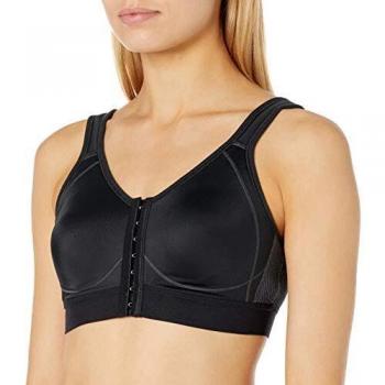 Ester Post-Surgical Sports Bra in Black/Grey - Plus Size 38B