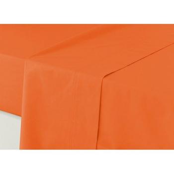 Sábana Encimera de Algodón Percal 200 Hilos Naranja Óxido - Transpirable, Duradera y Fácil de Planchar