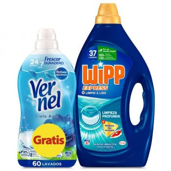 DETERGENTE WIPP EXPRES LIQUIDO + VERNEL - CAJA 3 UNIDADES-