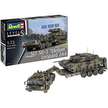 Revell 03311 SLT 50-3Elefant und Leopard 2A4, 1:72 originalgetreuer Modellbausatz für Experten, farbig