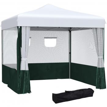 Carpa Plegable Outsunny con Laterales de Malla