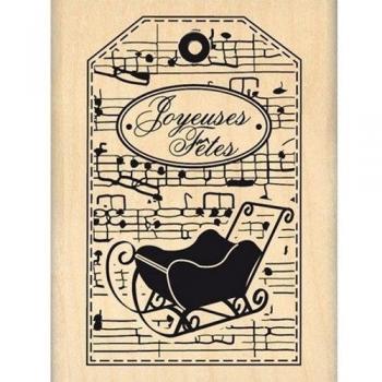 Florilèges Diseño FE 212112 Tampon Scrapbooking Etiqueta Beige bote 8 x 6 x 2,5 cm