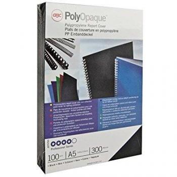 Cubiertas de Encuadernación GBC PolyOpaque A4 0.3 mm, Color Azul Oscuro, Paquete de 100 Unidades